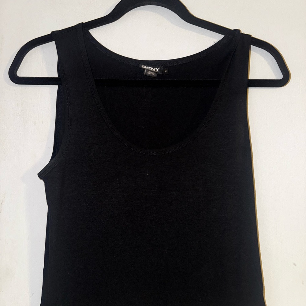 Dkny Black Top with Khaki Skirt Colorblock Dress - Picture 4 of 6